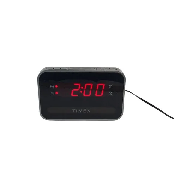 Timex T1200 Dual Alarm Clock w/USB Charging Nightlight Backup Battery Tested - Picture 2 of 8